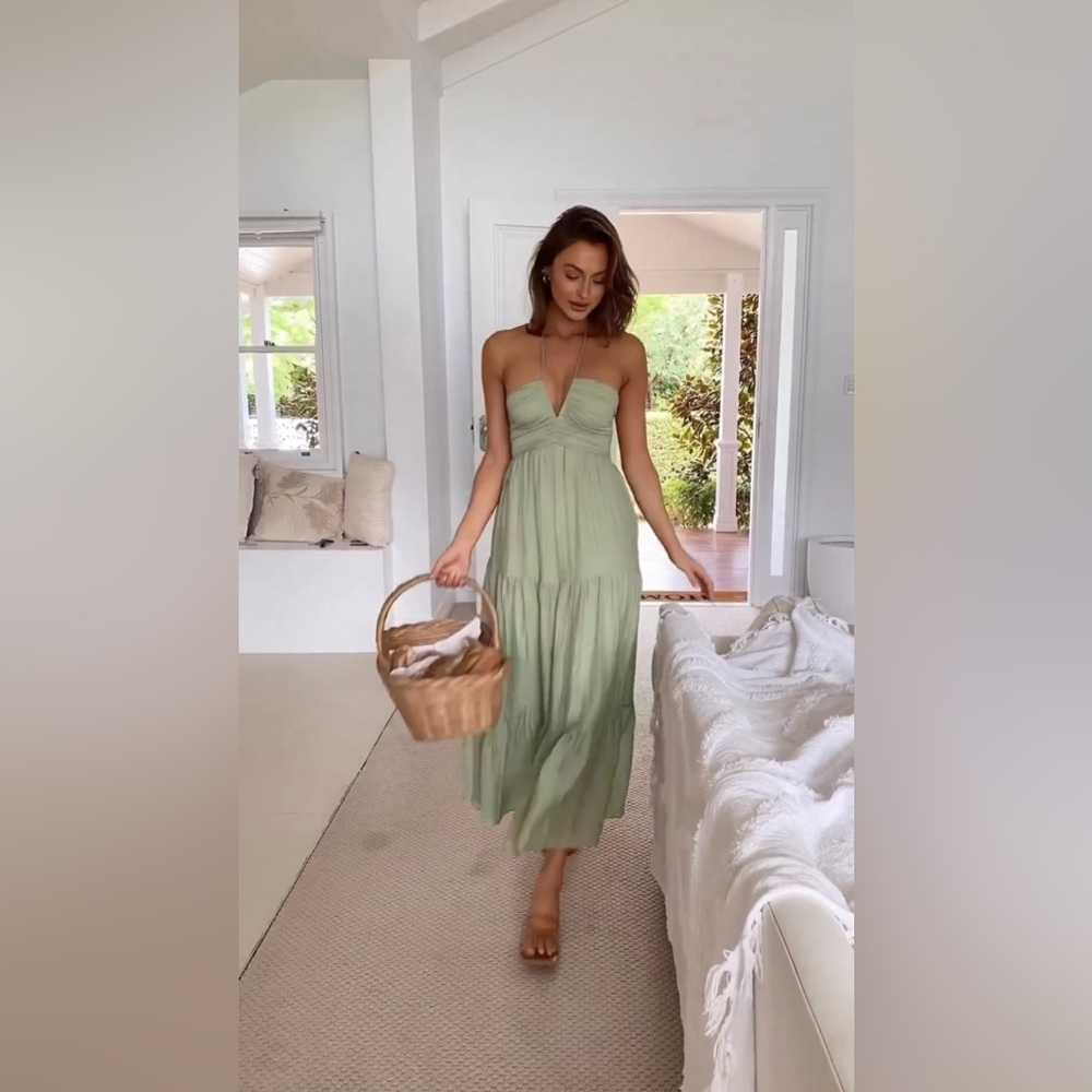 long green dress